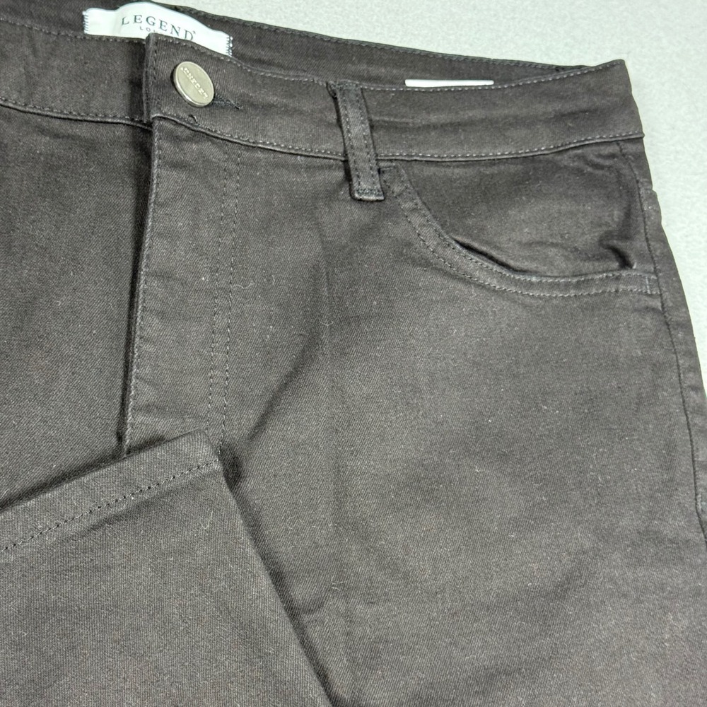 Legend London Mens Black Skinny Jeans Cotton Stretch Size 34x30